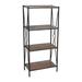 Birch Lane™ Lilah 60" H x 28" W Iron Etagere Bookcase in Brown | 60 H x 28 W x 16 D in | Wayfair 439109748EB74A8586CDB6B3197FE744