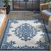 118 x 94 x 0.3 in Area Rug - Well Woven Dorado Arid Modern Indoor/Outdoor Medallion Persian Blue Hi-Lo Area Rug, | 118 H x 94 W x 0.3 D in | Wayfair