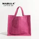 MABULA – sac à main en Crochet ajouré rose solide pochette fourre-tout carré en maille marque de