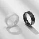 Kolmnsta-Bague en Céramique pour Homme et Femme Anneau Solide Noir et Blanc pio Poli