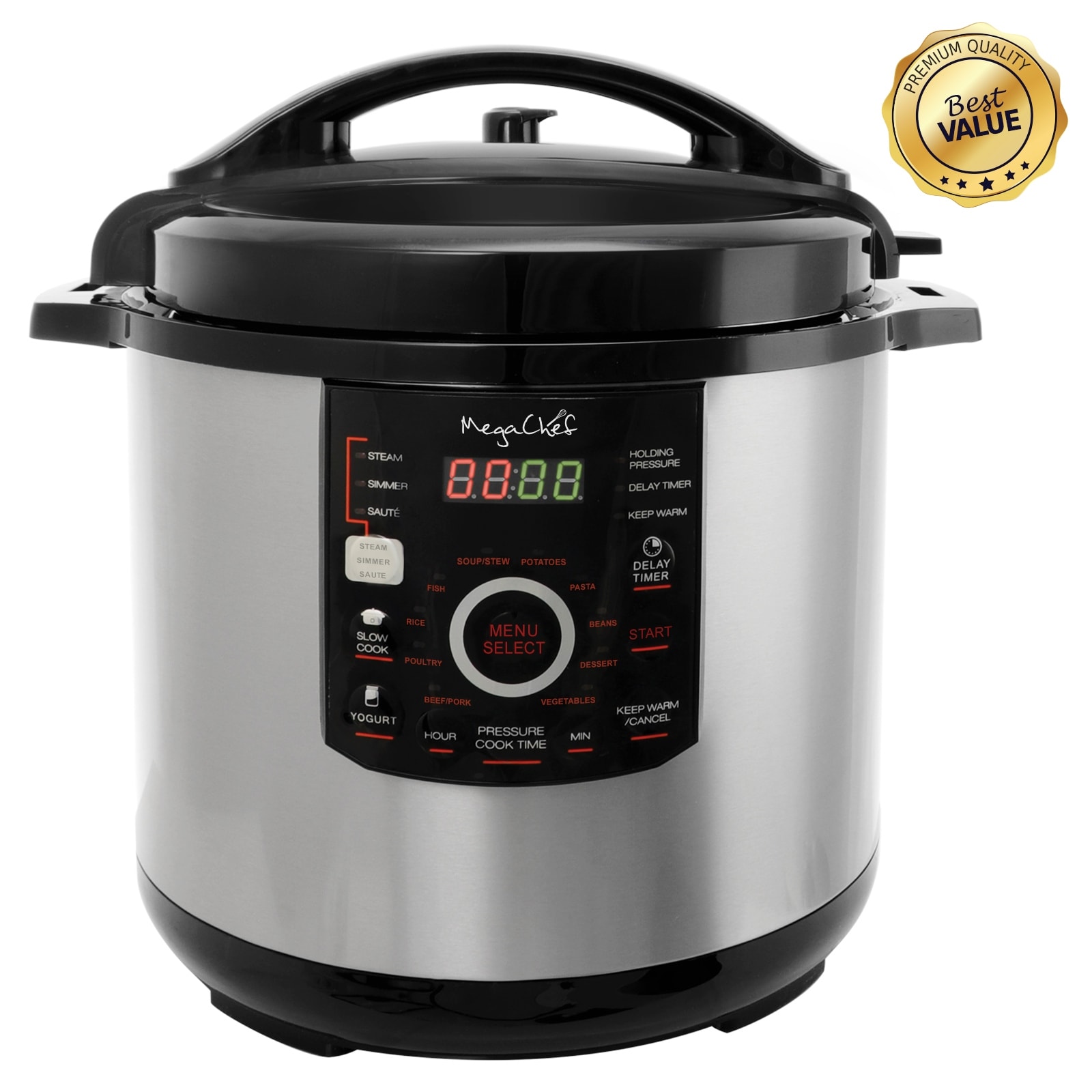 Megachef 12 Quart Digital Pressure Cooker with 15 Presets