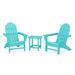 POLYWOOD Vineyard 3-Piece Adirondack Set with South Beach 18-inch Side Table