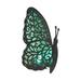 Brown Metal Butterfly Led Solar Light Outdoor Garden Statue Yard Decor - 13.5 X 9 X 5.25 inches