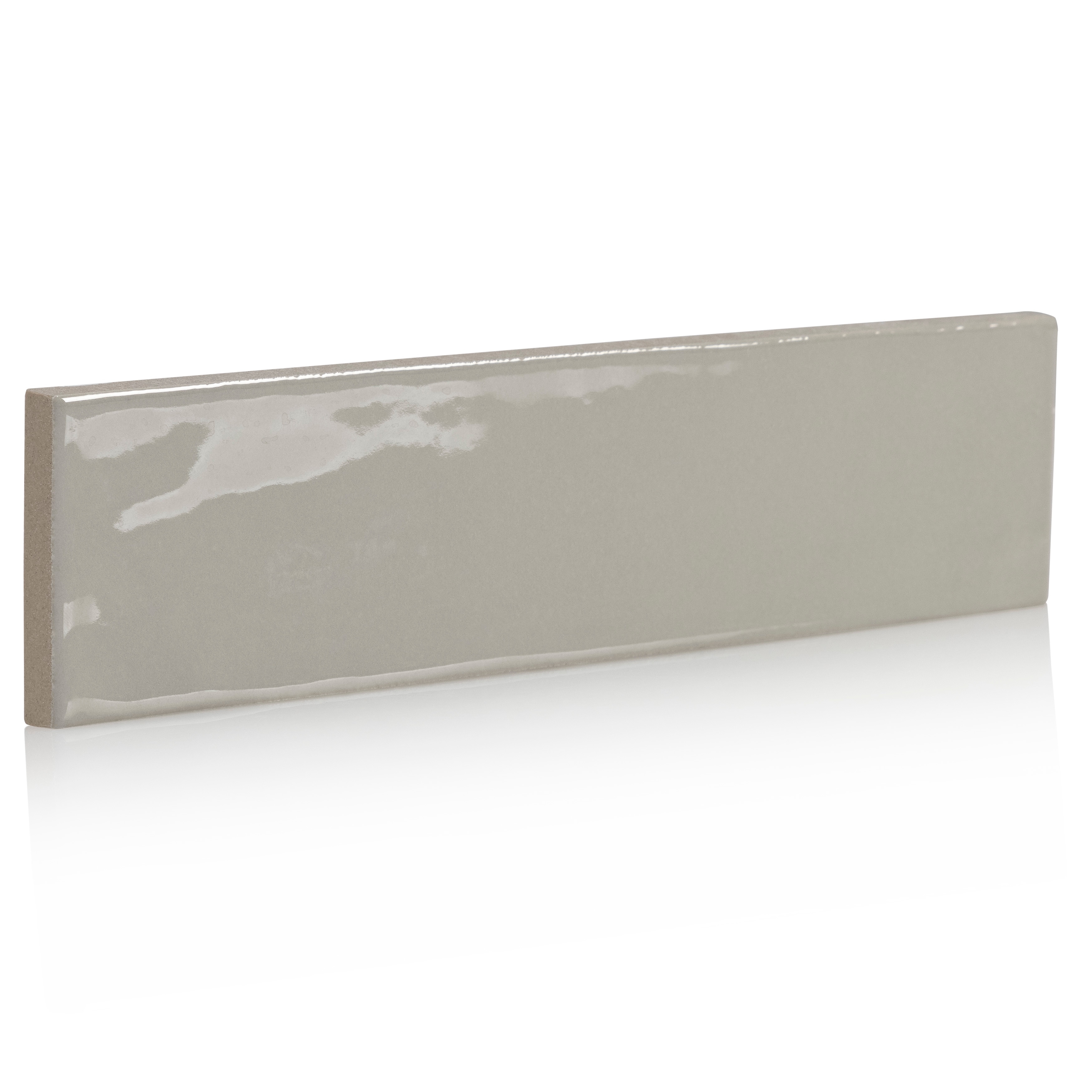 Industry Tile 2x10 Modern Brick Grey Shiny Porcelain Floor/Wall Tile (36 Pieces,5.58 sq. ft. per Box)