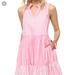 J. Crew Dresses | J Crew Pink White Stripe Midi Dress Size M | Color: Pink/White | Size: M