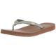 Sanuk Damen Yoga Joy Flipflop, Beige, 42.5 EU