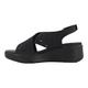 Enval Soft Damen D CN 17829 Durchgängies Plateau Sandalen mit Keilabsatz, Nero, 37 EU