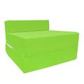 iStyle Mode Fold Out Guest Chair Z Bed Futon Sofa Comfortable Supreme Quality Foam for Adult and Kids Lounger Mattress (Lime Green)