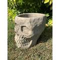 STONE GARDEN LARGE GOTHIC SKULL PLANTER PLANT POT CONCRETE ORNAMENT