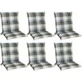 Set di 6 Cuscini per sedie da Giardino Sunny bk 100x50x6cm - Extra Comfort - Colori Resistente ai