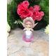 Adorable Peaceful Angel Baby Girl with Led Light Sculpture Pink Figurine Fantasy Fairy Collection