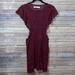 Free People Dresses | Free People Beach Lacey Dress Side Cutouts Wine Color Size Medium B6 | Color: Pink/Red | Size: M