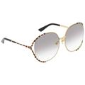 Gucci Accessories | New Gucci Grey And Gold Round Women's Sunglasses | Color: Gold/Gray | Size: 64mm-17mm-135mm