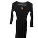 American Eagle Outfitters Dresses | New American Eagle Outfitters Aeo Textured Fit & Flare Dress Black Xs | Color: Black | Size: Xs