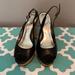 Jessica Simpson Shoes | 5/$15jessica Simpson Womens Black Slingback Peep Toe Platform Heels 8 1/2. | Color: Black | Size: 8.5