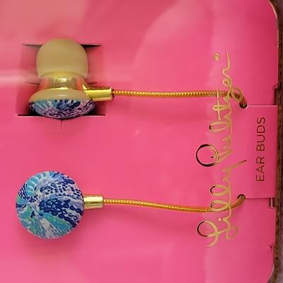 Lilly Pulitzer Headphones | Lilly Pulitzer Ear Buds | Color: Blue/Gold | Size: Os