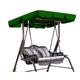 DYHQQ Replacement Canopy for Swing Seat 2 & 3 Seater Sizes Hammock Cover Top Garden Outdoor,Green,249x185cm(98x73'')