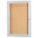 AARCO One Enclosed Bulletin Board w/ Frame, Glass in White | 2 D in | Wayfair DCC4836RW