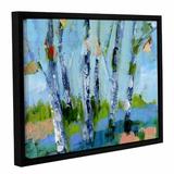 Loon Peak® 'Walk in the Woods 3' Painting Print on Wrapped Canvas Metal in Blue/Green | 24 H x 32 W x 2 D in | Wayfair LOON8928 33618119