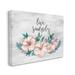 Stupell Industries Live Simply Rustic Chic Pink Floral Calligraphy by Ziwei Li - Graphic Art Canvas in White | 36 H x 48 W x 1.5 D in | Wayfair
