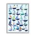 Stupell Industries Nautical Vibrant Sailboats Types Chart by Erica Billups - Graphic Art Wood in Brown | 30 H x 24 W x 1.5 D in | Wayfair