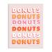 Stupell Industries Orange Pink Donuts Text Pattern Design by CAD Designs - Textual Art in Pink/Red/Yellow | 15 H x 10 W x 0.5 D in | Wayfair
