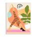 Stupell Industries Bold Abstract Shapes Yoga Fitness Person Houseplant by Annie Warren - Graphic Art Wood in Brown | 15 H x 10 W x 0.5 D in | Wayfair