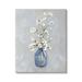 Stupell Industries Classic White Flower Arrangement Blue Vase Ikebana Painting by Sally Swatland - Painting Canvas in Blue/Gray/White | Wayfair