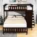 Elys Twin Over Full L-Shaped Bunk Beds by Harriet Bee | 66 H x 80 W x 80 D in | Wayfair 65C17351530441D086B48E4711BACE23