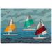 Liora Manne Frontporch Sail Away Indoor/Outdoor Rug Sea 2' x 5' - Trans Ocean FTPR5459403