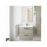 Meuble sous vasque 60 cm + vasque + miroir Chêne - BRABU - Meuble : L 60 x l 45 x H 57 cm Vasque :