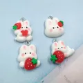 Breloques en résine de lapin animal mignon pour boucle d'oreille porte-clés joli pendentif Harvey