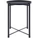 Round Small Tray End Table Metal Side Table Removable Top, Side Bedroom Living Room Patio, Anti-Rust and Waterproof