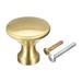 31x30mm Drawer Knobs, Brass Wardrobe Door Pull Handles Gold Tone - Gold Tone