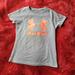 Under Armour Shirts & Tops | 3 For $13 Underarmour Girls Ysm Grey Tshirt | Color: Gray/Orange | Size: Ysm