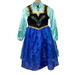 Disney Costumes | Disney Store Princess Anna Costume Dress Long Sleeve Frozen Girls Size 7/8 7 8 | Color: Black/Blue | Size: 7-8