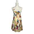 American Eagle Outfitters Dresses | American Eagle Women Size 10 Ivory Floral Back Tie Ruffle Summer Sun Dress New | Color: Cream/Yellow | Size: 10