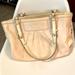 Coach Bags | Coach Gallery White Pleated Leather Gallery Tote Shoulder Handbag C0920-F13759 | Color: Cream | Size: Os