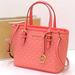 Michael Kors Bags | Michael Kors Jet Set Travel Extra-Small Logo Top-Zip Tote Grapefruit Signature | Color: Orange/Pink | Size: Xsmall 10.75”W X 7.5”H X 4”D