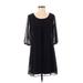 BCX dress Casual Dress - Shift: Black Solid Dresses - Women's Size Small