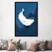 East Urban Home Beluga by Soul Curry Art & Illustrations - Graphic Art Print Canvas/Metal in Black/Blue/White | 40 H x 26 W x 1.5 D in | Wayfair