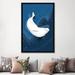 East Urban Home Beluga by Soul Curry Art & Illustrations - Graphic Art Print Canvas/Metal in Black/Blue/White | 48 H x 32 W x 1.5 D in | Wayfair
