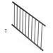 Fortress Building Products Inspire Railing 32.5-in H Aluminum Stair Panel w/ Brackets Metal | 32.5 H x 48 W x 2 D in | Wayfair 58232488