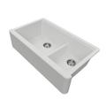 Empire Industries Titan Self-Trimming 36" L x 20" W Double Basin Farmhouse/Apron Kitchen Sink Quartz in Black | 9.6 H x 35.5 W x 20.25 D in | Wayfair