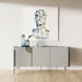 VIG Furniture Hadley 73.25" Sideboard Wood in Brown/Gray | 33.5 H x 73.25 W x 19 D in | Wayfair VGGM-B-CASTA-BT