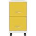 Inbox Zero Krahn 2-Drawer Mobile Vertical Filing Cabinet Metal/Steel in Yellow | 26.7 H x 14.25 W x 18 D in | Wayfair