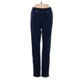 Madewell Jeggings - High Rise Straight Leg Boyfriend: Blue Bottoms - Women's Size 25 - Dark Wash