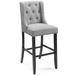 Lark Manor™ Baronet Tufted Button Upholstered Fabric Stool Wood in Gray | 45.5 H x 44 W x 19.5 D in | Wayfair E4E85487FD844F1E9235090B6F3C903F