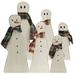 The Holiday Aisle® 3 Piece Reversible Ghost & Snowman Chunky Sitters Set Wood in Brown | 8.5 H x 3.75 W x 1 D in | Wayfair