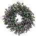 Primrue Lavender Eucalyptus w/ Seeds Twig 21" Polyethylene (PE) Wreath Most Realistic Faux in Green/Indigo | 21 H x 21 W x 3 D in | Wayfair